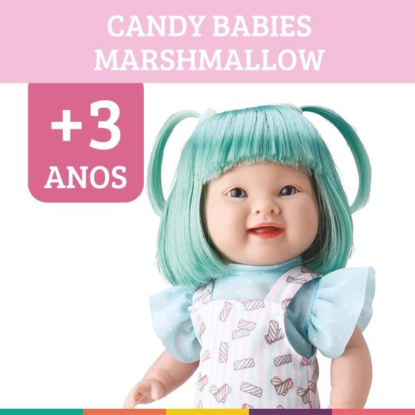 Imagem de Boneca Marshmallow Candy Babies Fashion Colorida Bambola