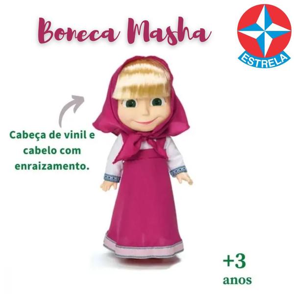 Imagem de Boneca Masha e o Urso com Som Estrela 35cm