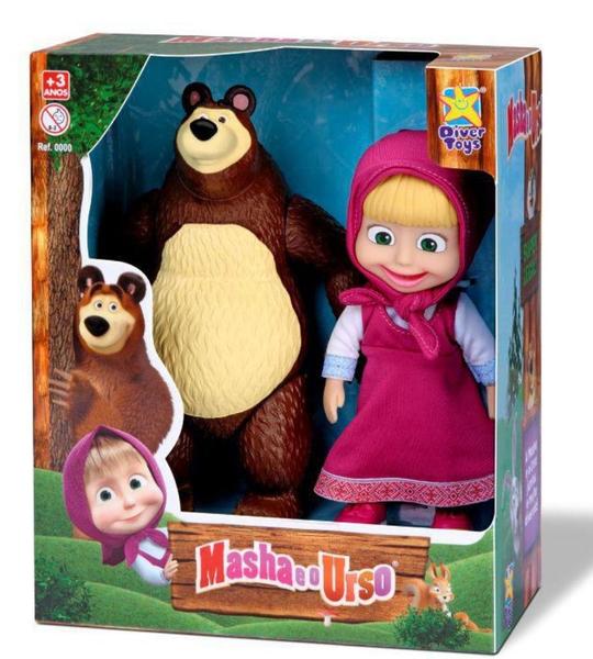 Imagem de Boneca Masha E O Urso Em Vinil Macio - Divertoys 8117