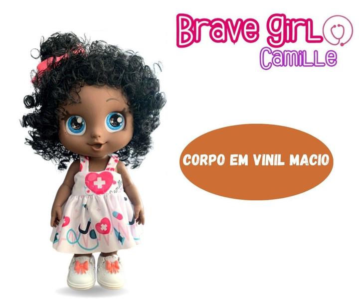 Imagem de Boneca Médica Negra Camille C/acessórios Coleção Brave Girls - Brinquedo Menina