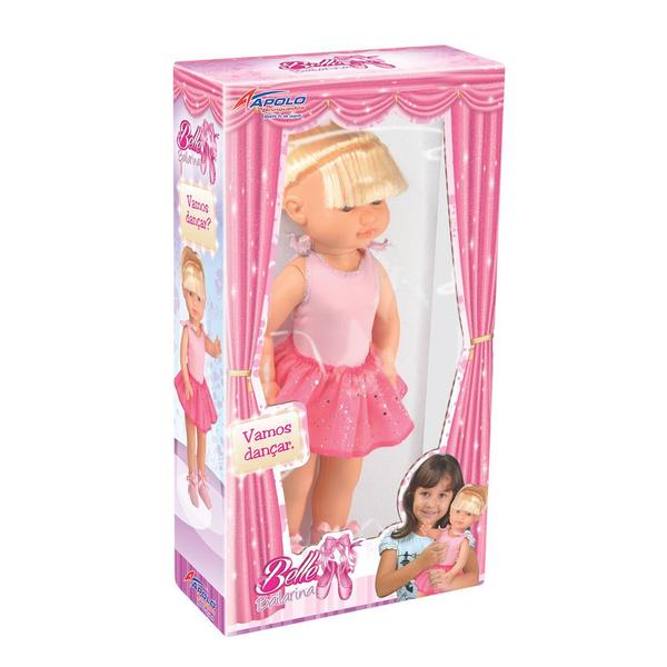 Imagem de Boneca Menina Belle Bailarina 42cm - Apolo Brinquedos