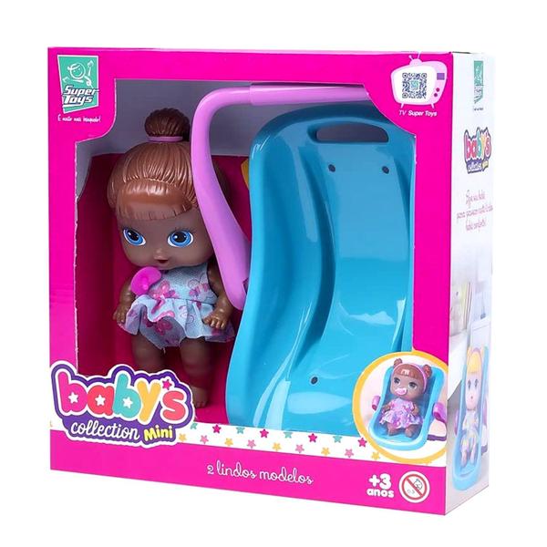 Imagem de Boneca Menina Com Bebê Conforto Babys Collection Supertoys