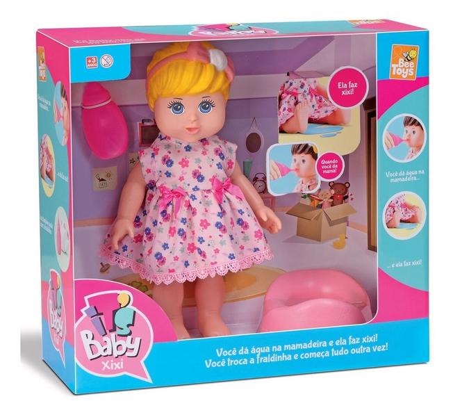 Imagem de Boneca Menina Faz Xixi It's Baby Vinil Macio - Bee Toys