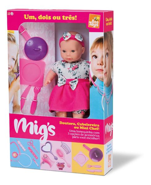 Imagem de Boneca Menina Mig's Mini Chef C/ Panelinha Prato 896 - Bee Toys