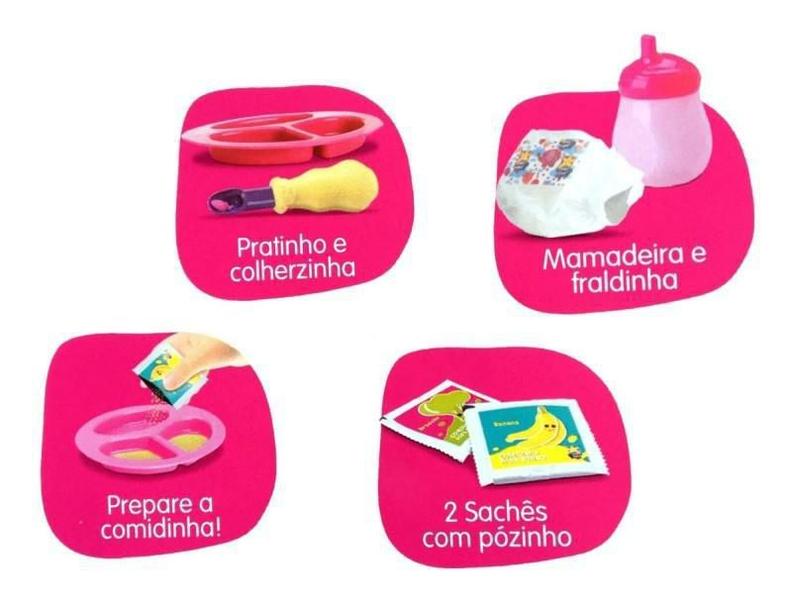 Boneca Menina My Little Collection Primeira Papinha Negra - Divertoys Imagem de Boneca Menina My Little Collection Primeira Papinha Negra