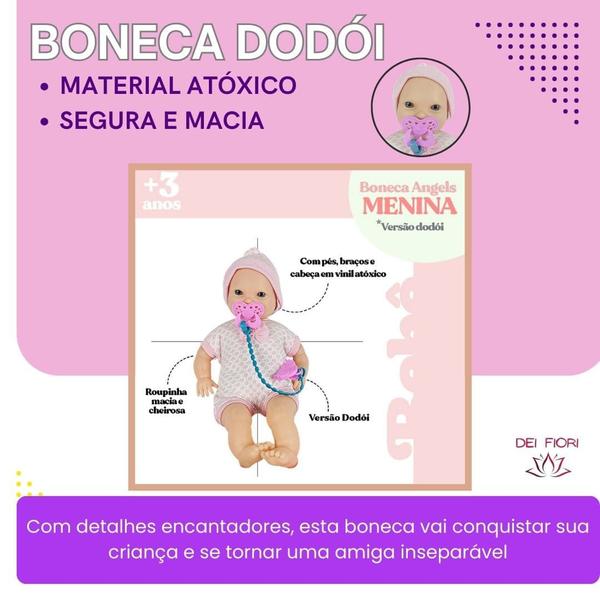 Imagem de Boneca Menino Menina Dodói Bebê C/ Cinco Acessórios Infantil