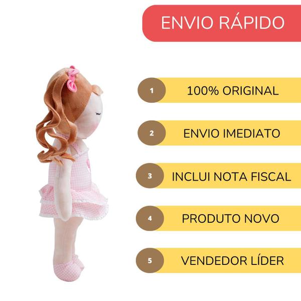 Imagem de Boneca Metoo Candy Color 33Cm Sacola Brinquedo Meninas Bebê