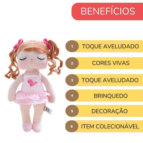 Imagem de Boneca Metoo Candy Color 33Cm Sacola Brinquedo Meninas Bebê