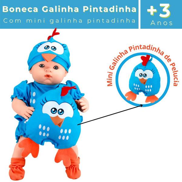 Imagem de Boneca Meu Bebe - Galinha Pintadinha 34cm - Roma Brinquedos