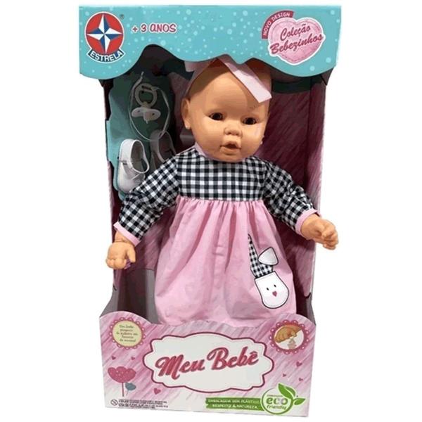 Imagem de Boneca Meu Bebe Grande Vestido Rosa Com Cheirinho Estrela