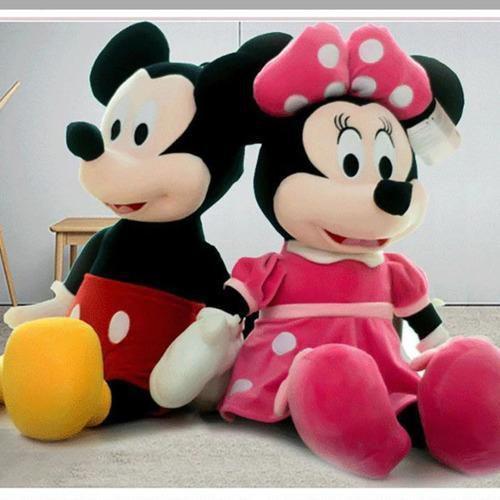 Imagem de Boneca Mickey Minnie Mouse Pelúcia Infantil Vermelha 35Cm