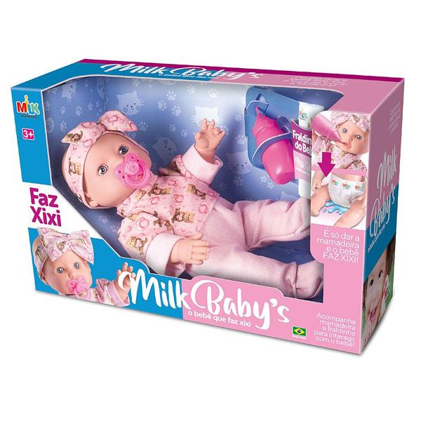 Imagem de Boneca Milk Babys Faz Xixi com acessório divertidos