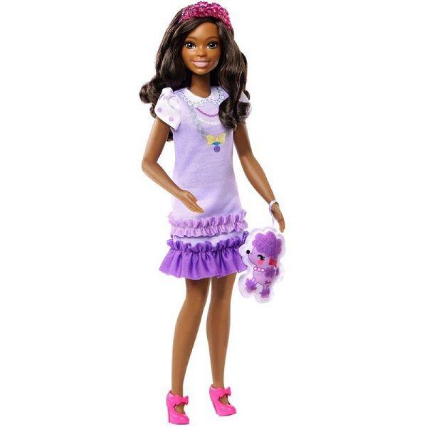 Boneca Minha Primeira Barbie com Vestidos e PETS Negra Mattel HLL18 Imagem de Boneca Minha Primeira Barbie com Vestidos e PETS Negra Mattel HLL18