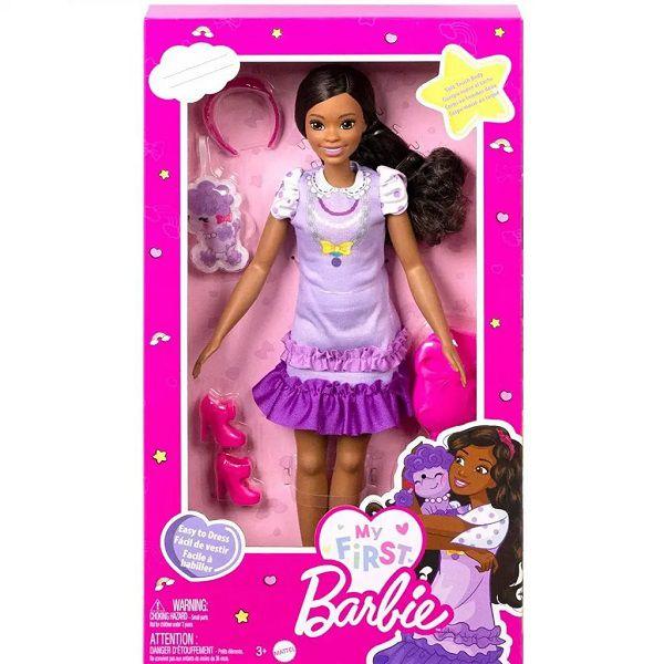 Boneca Minha Primeira Barbie com Vestidos e PETS Negra Mattel HLL18 Imagem de Boneca Minha Primeira Barbie com Vestidos e PETS Negra Mattel HLL18