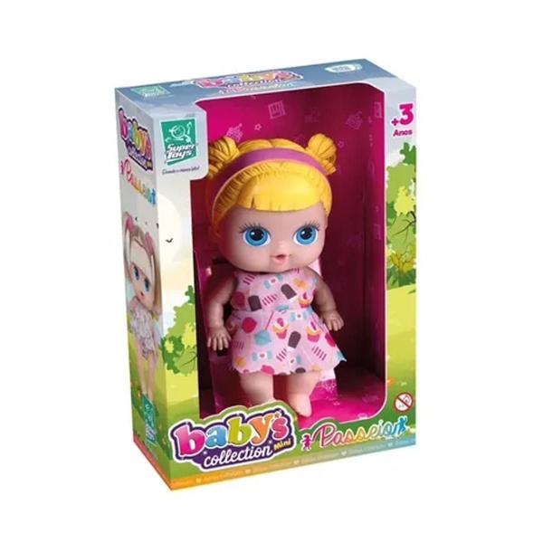 Imagem de Boneca Mini Baby Bebê Collection Passeio Loira Supertoys