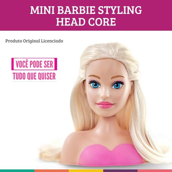 Imagem de Boneca Mini Barbie Styling Head Para Pentear Original Pupee