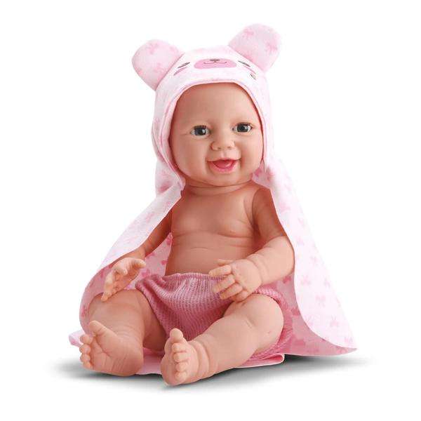 Imagem de Boneca Mini Bebê Reborn New Born Banho vem c ducha Divertoys