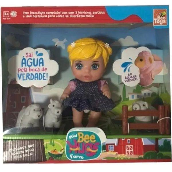 Imagem de Boneca Mini Bee HUGS FARM Loira com 3 Bichinhos Bee TOYS 979