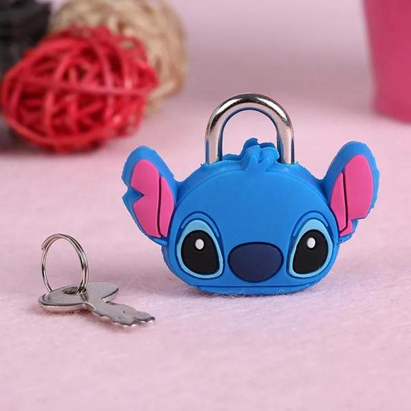 Imagem de Boneca Mini Cadeado Stitch Disney - PVC Anti-Roubo para Bagagem Infantil