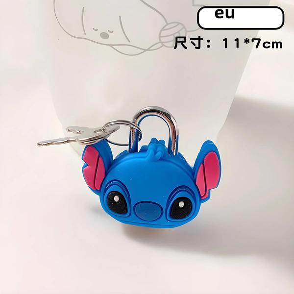 Imagem de Boneca Mini Cadeado Stitch Disney - PVC Anti-Roubo para Bagagem Infantil