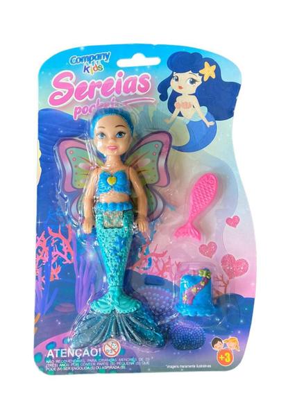 Imagem de Boneca Mini Sereia Pocket Brinquedo Infantil Sortida- 3 Un