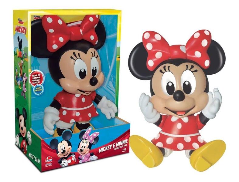Boneca Minnie Baby De Vinil - Mickey Mouse Disney - Líder - Lider Brinquedos Imagem de Boneca Minnie Baby De Vinil - Mickey Mouse Disney - Líder