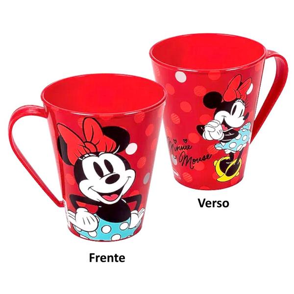 Imagem de Boneca Minnie com Óculos Mochila 13cm Elka + Copo e Caneca 