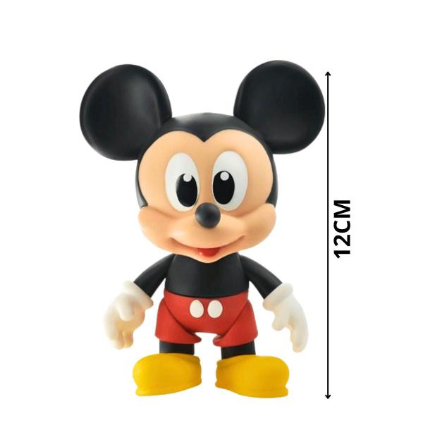 Imagem de Boneca Minnie Original Disney Ou Boneco Mickey Mouse Articulado Mini 12cm Em Vinil Líder Brinquedos