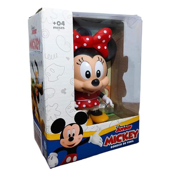 Imagem de Boneca Minnie Ou Boneco Mickey Mouse Original Disney Articulado Mini 12cm Em Vinil Líder Brinquedos