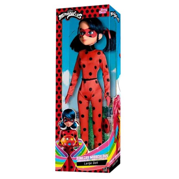 Imagem de Boneca Miraculos Ladybug Com Ioiô Infantil 52cm Grande Desenho Original Novabrink