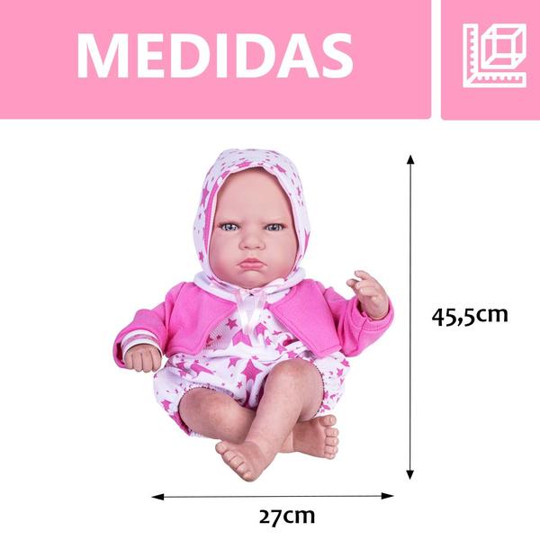 Imagem de Boneca Miya Menina Bebê Reborn 45cm C/ Acessórios - Cotiplás