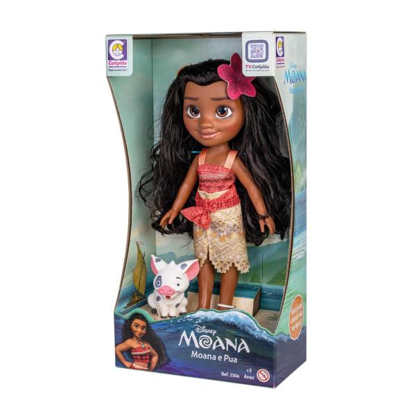 Imagem de Boneca Moana Com Roupinha E Pua Porquinho Vinil Resistente Meninas