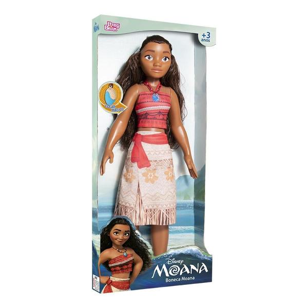 Imagem de Boneca Moana Princesa Disney Com Acessório Articulada 55Cm