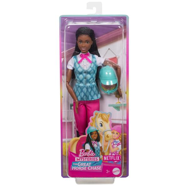 Imagem de Boneca moderna Barbie Brooklyn com roupa de equitação e capacete