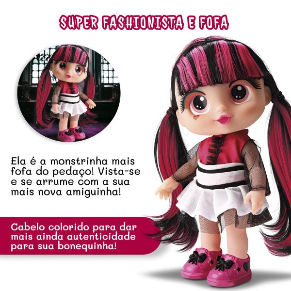 Imagem de Boneca Monster Bee Vampira Com Acessórios e Cabelo Colorido