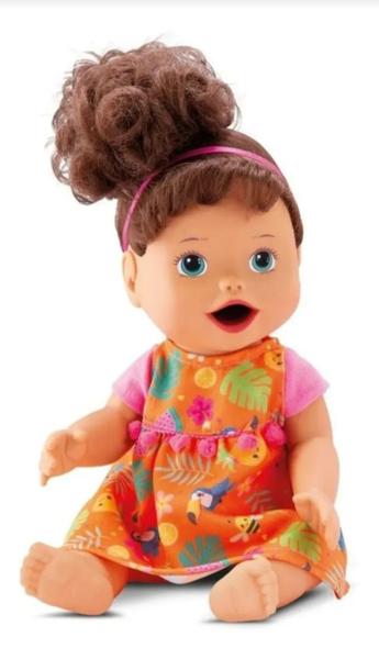 Boneca Morena Baby Little Primeira Papinha C/ Acessórios - DiverToys Imagem de Boneca Morena Baby Little Primeira Papinha C/ Acessórios