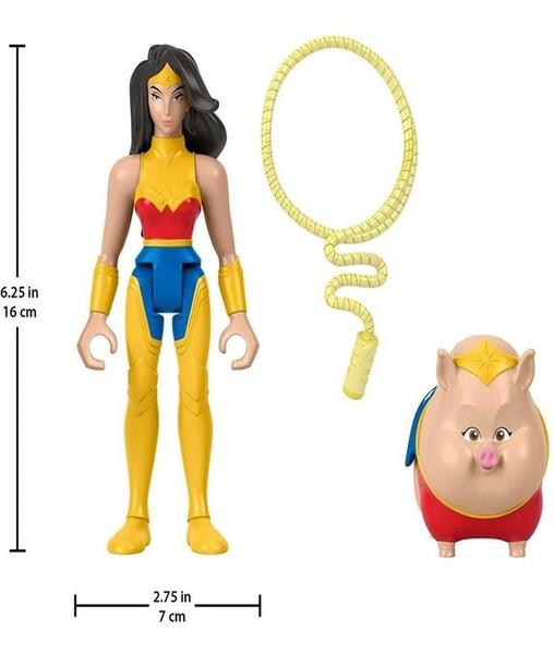 Imagem de Boneca Mulher Maravilha E Porquinho Pb Fisher - Superpets