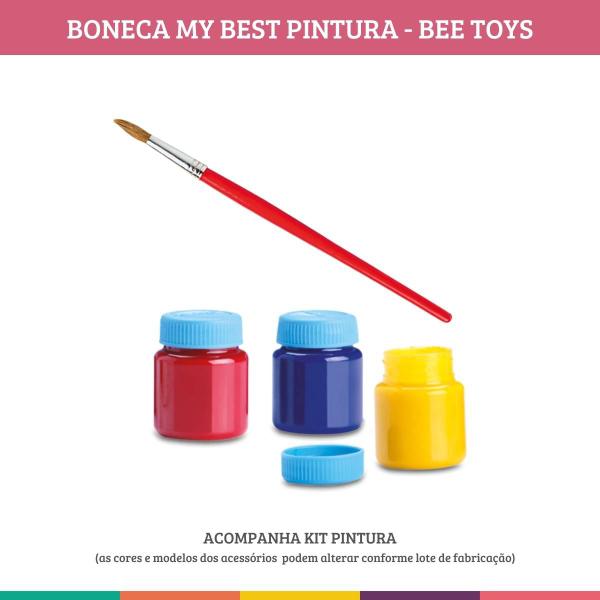 Imagem de Boneca My Best Pintura Com Pet E Kit Criativo Bee Toys