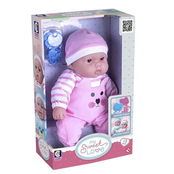 Boneca My Sweet Love Macacão Rosa Cotiplas 2761 Imagem de Boneca My Sweet Love Macacão Rosa Cotiplas 2761