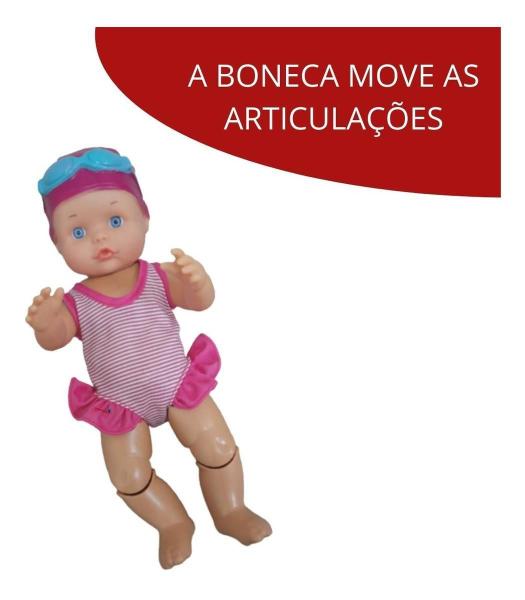 Imagem de Boneca Nadadora Infantil Prova D' Água Natação Importway