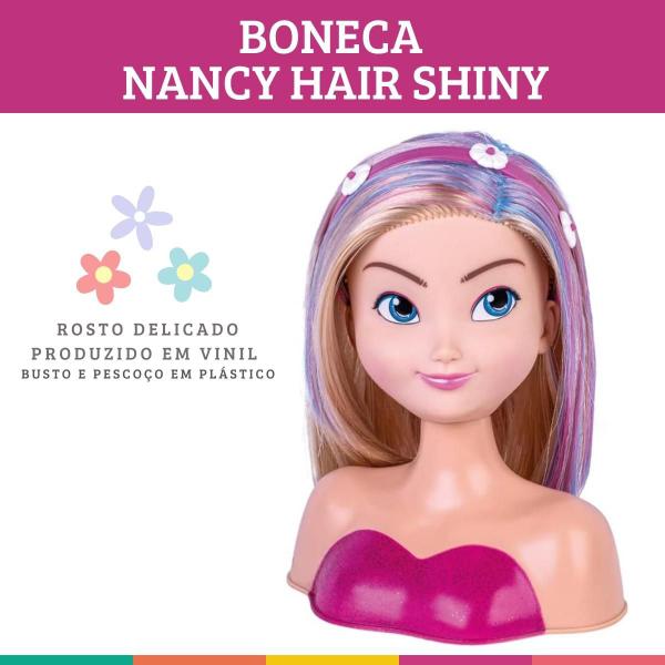 Imagem de Boneca Nancy Hair Shine Para Pentear E Acessórios Supertoys