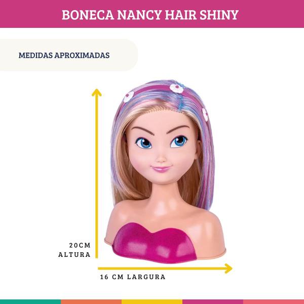 Imagem de Boneca Nancy Hair Shine Para Pentear E Acessórios Supertoys