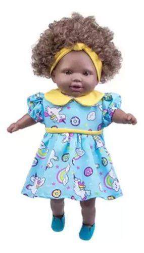 Imagem de Boneca Negra Bebe Tayla 48cm Vestido Sortido Cotiplas 2881