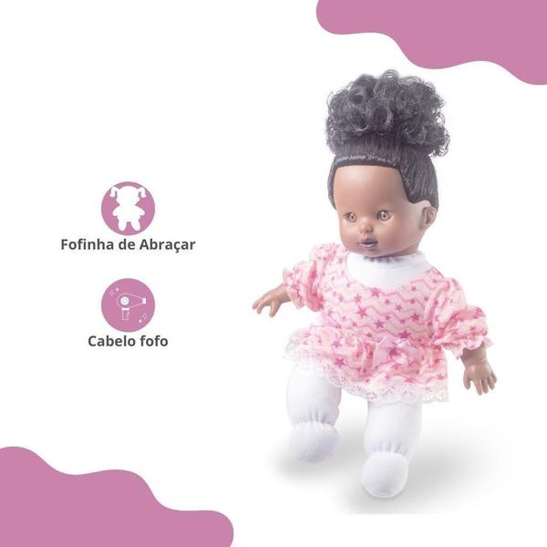 Imagem de Boneca Negra Coleção Hair Soft Milk Corpo De Pano Macio Milk