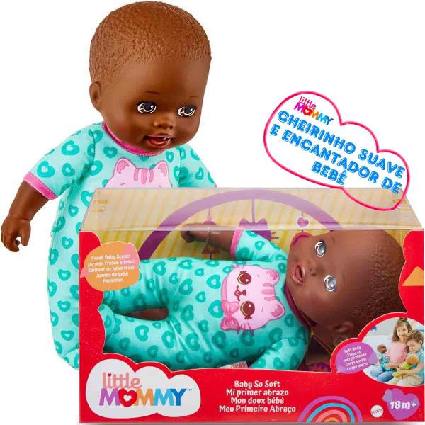 Imagem de Boneca Negra Little Mommy Meu Primeiro Abraço - Mattel HCK58