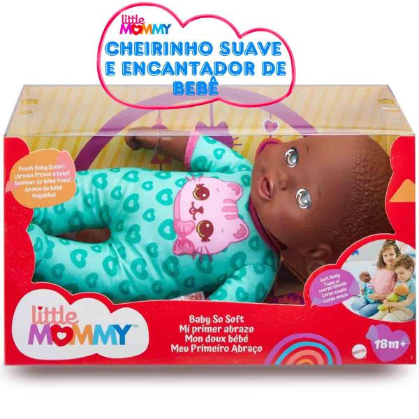 Imagem de Boneca Negra Little Mommy Meu Primeiro Abraço - Mattel HCK58