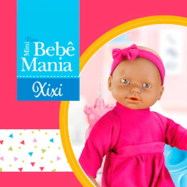 Imagem de Boneca Negra Mini Bebê Mania Xixi Acessórios 5341 - Roma Brinquedos