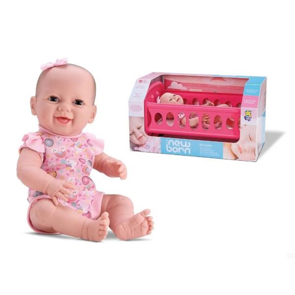 Imagem de Boneca New Born Diver Com Bercinho e Chupeta - Divertoys