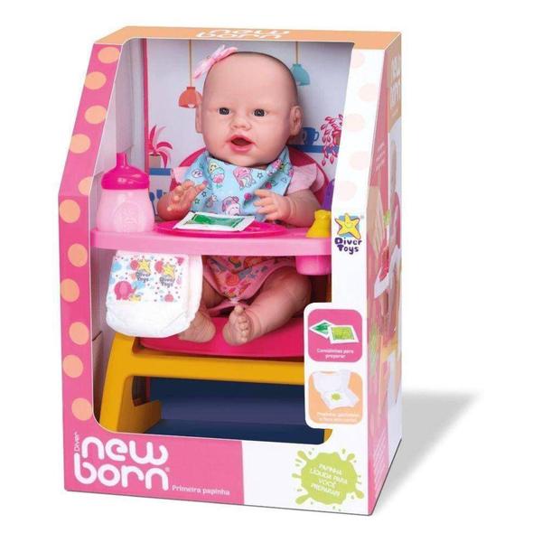 Imagem de Boneca new born primeira papinha - divertoys