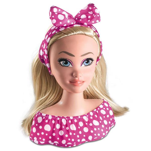 Boneca Para Fazer Penteados Cinty Busto Loira Com Acessórios - Milk Brinquedo Imagem de Boneca Para Fazer Penteados Cinty Busto Loira Com Acessórios
